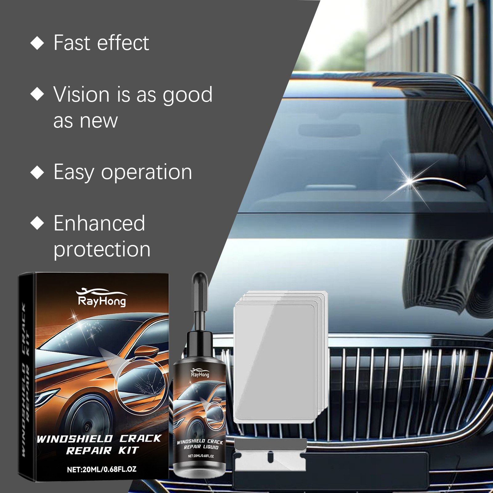 Car Windshield Crack Repair Re - Liquid Uv Glue Kit avaliação e preço