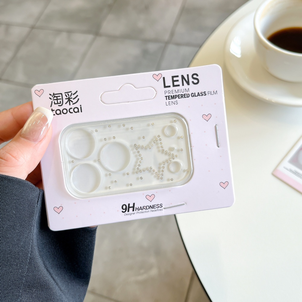Luxuruy Diamond 3D Heart Glass - Camera Lens Protector avaliação e preço