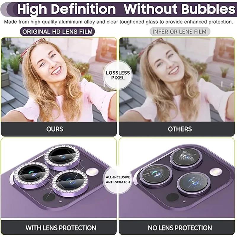 Glitter Camera Lens Protector  - Tempered Glass Screen 9H avaliação e preço