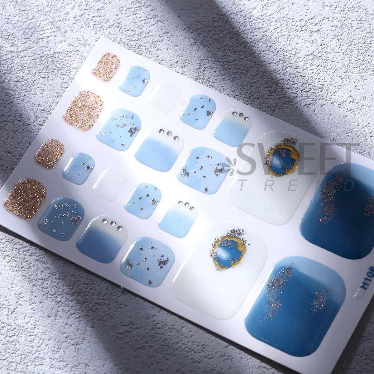 5pcs Elegant Rhinestone Design - Full Cover Adhesive avaliação e preço