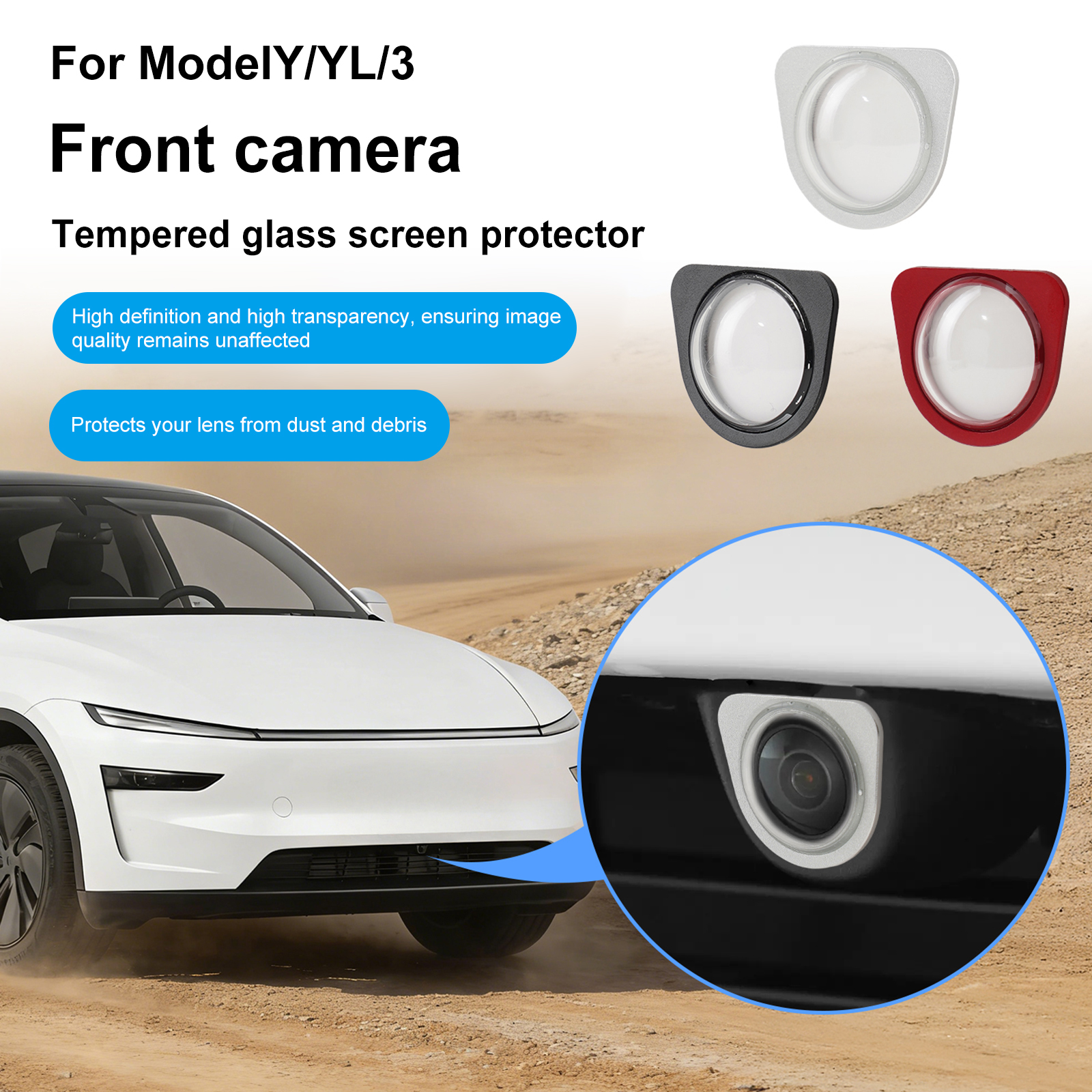 2PCS/1PC Front Bumper Camera L - Camera Lens Protector avaliação e preço